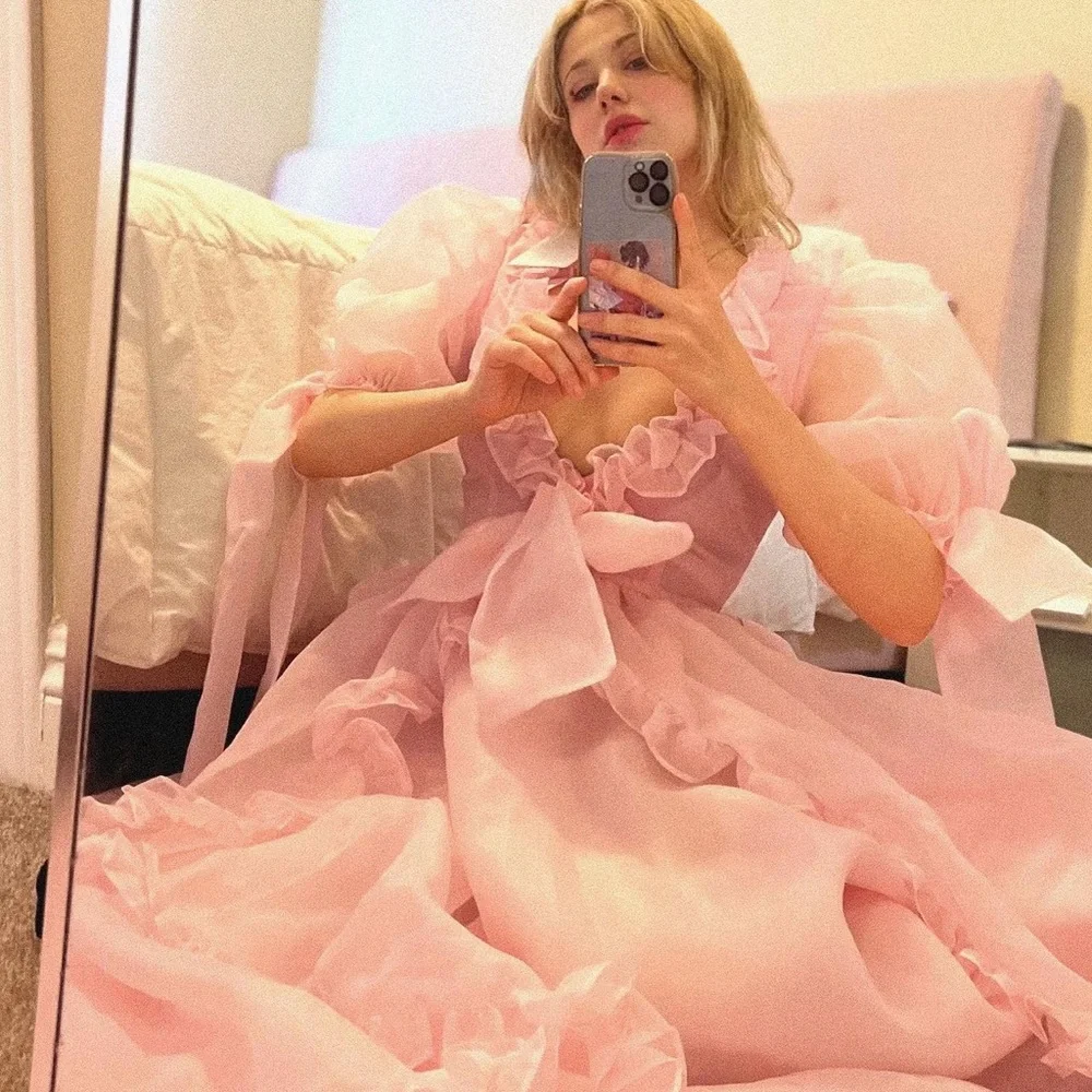 Selkie Pink Prom Dress - Picture 2 of 2